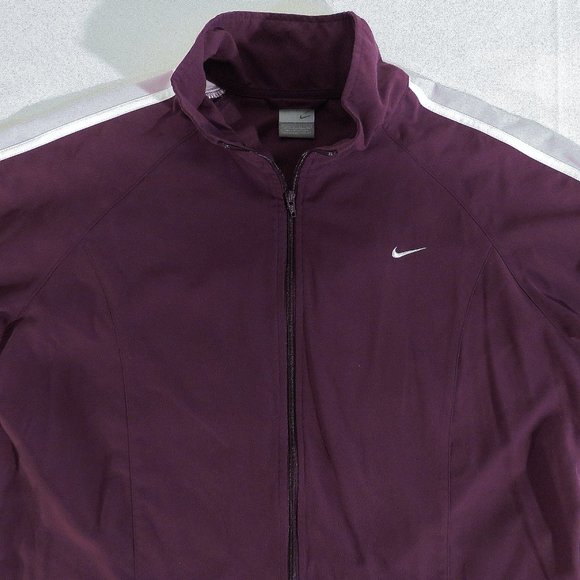 NIKE Women's XL Athletic Jacket Full Zip Purple Track Warm-Up Coat Running - Picture 4 of 5
